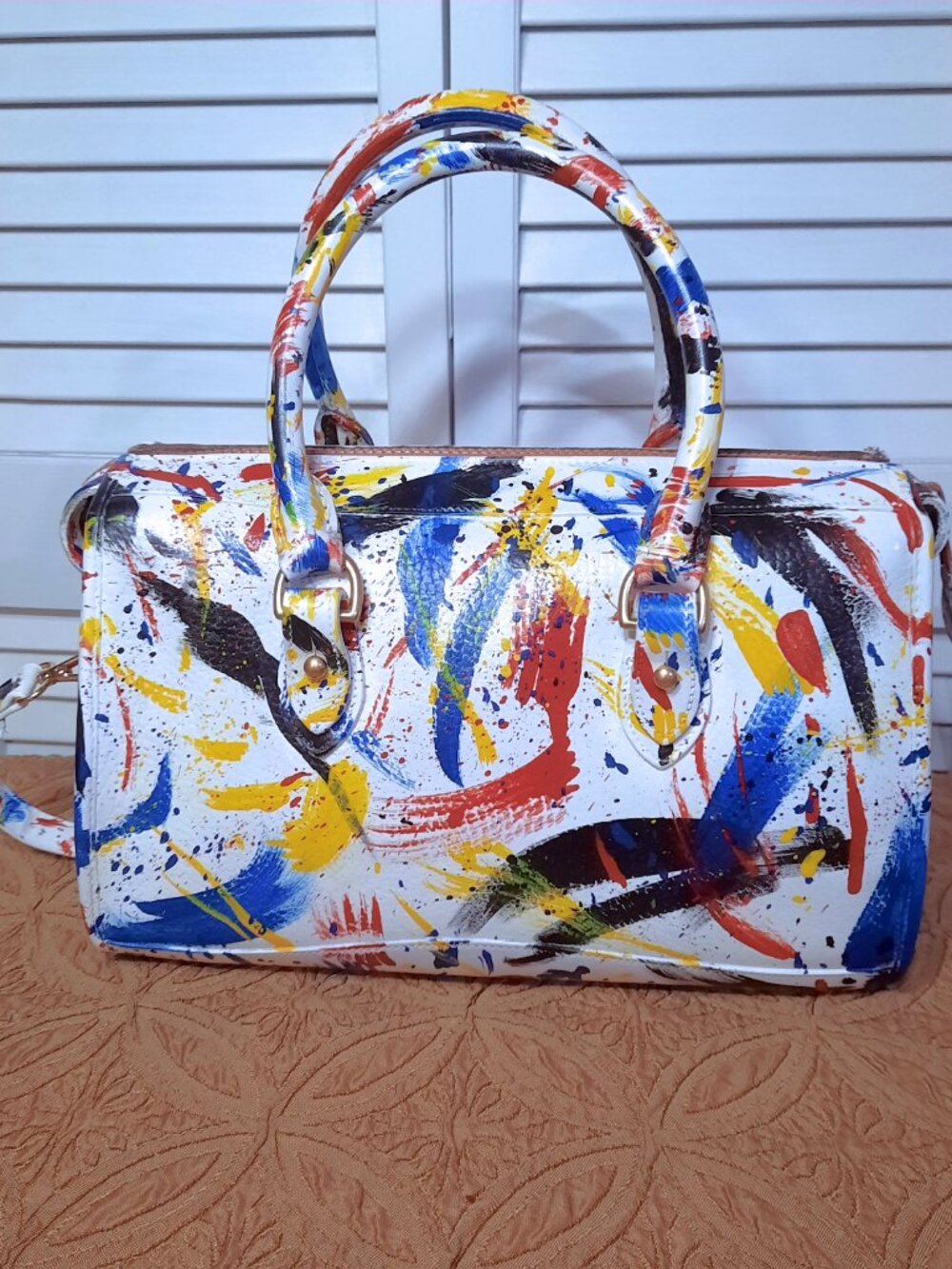 Vintage Dooney & Bourke Satchel Dooney & Bourke Dipinta Inspired Satchel - Picture 3 of 15